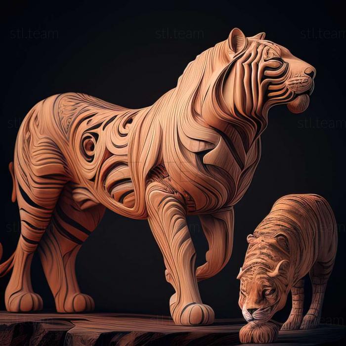 3D модель Амур і Тимур знамениті тварини (STL)